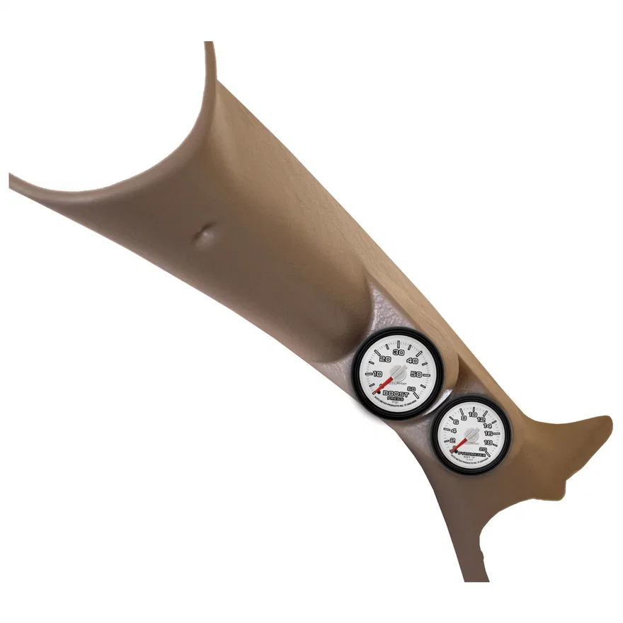 DIESEL GAUGE KIT; A-PILLAR; RAM 03-09; BOOST/EGT; 60PSI/2000deg.F; FACT. MATCH for Dodge