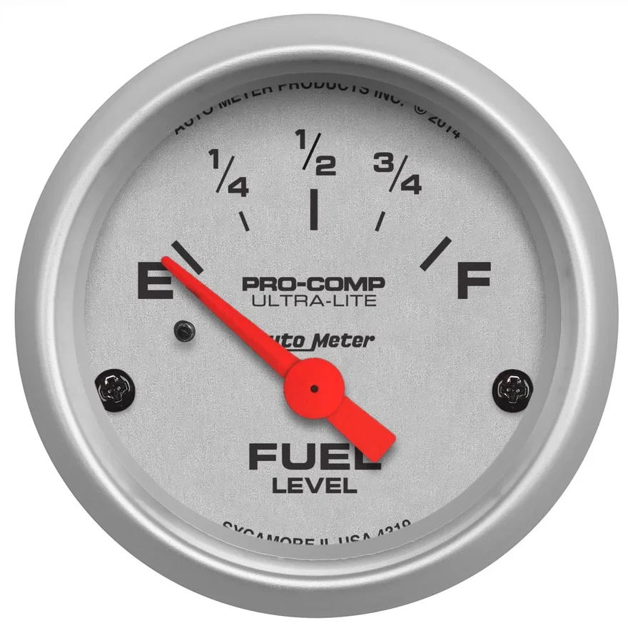 GAUGE; FUEL LEVEL; 2 1/16in.; 73OE TO 10OF(AFTERMARKET LINEAR); ELEC; ULTRA-LITE