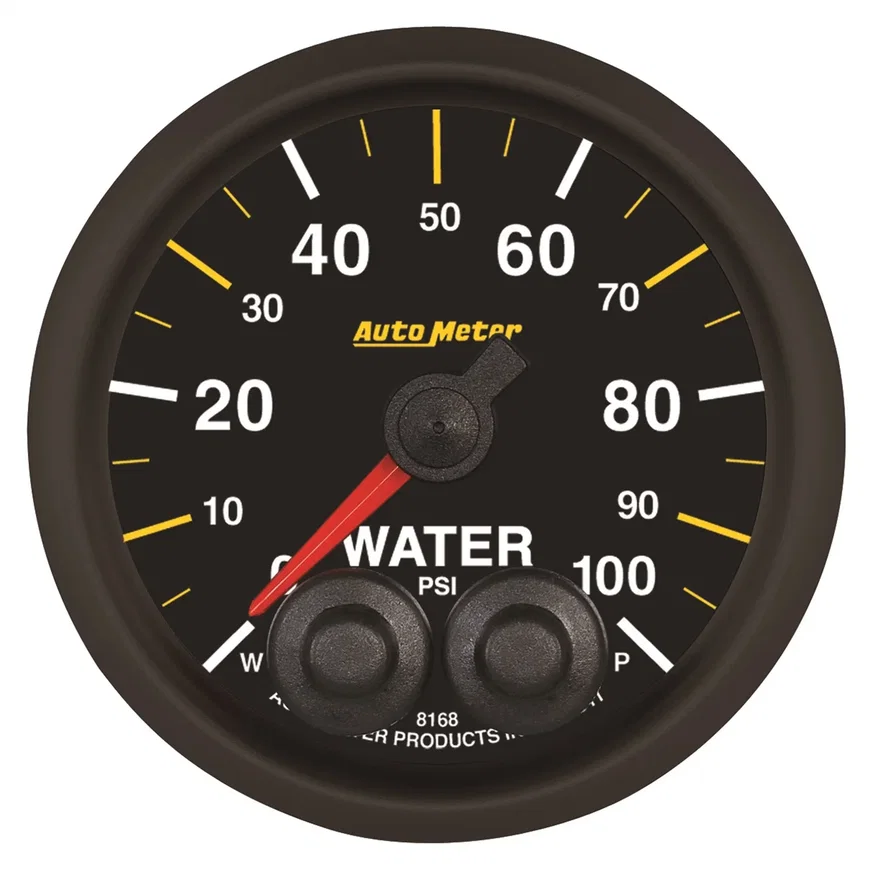 GAUGE; WATER PRESS; 2 1/16in.; 100PSI; STEPPER MOTOR W/PEAK/WARN; NASCAR CAN