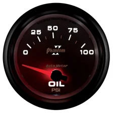 GAUGE; OIL PRESSURE; 2 5/8in.; 100PSI; ELECTRIC; PHANTOM II image 4