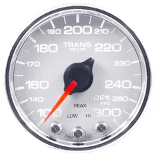 GAUGE; TRANS TEMP; 2 1/16in.; 300deg.F; STEPPER MOTOR W/PK/WRN; WHT/CHRM; SPEK-P image 2