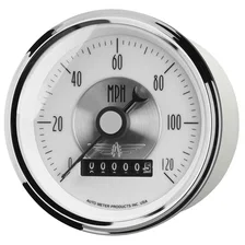 GAUGE; SPEEDO; 3 3/8in.; 120MPH; ELEC. PROGRAM W/WHEEL ODO; PRESTIGE PEARL image 2
