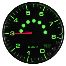 GAUGE; TACHOMETER; 5in.; 8K RPM; W/SHIFT LIGHT/PEAK MEM; BLACK/BLACK; SPEK-PRO image 3