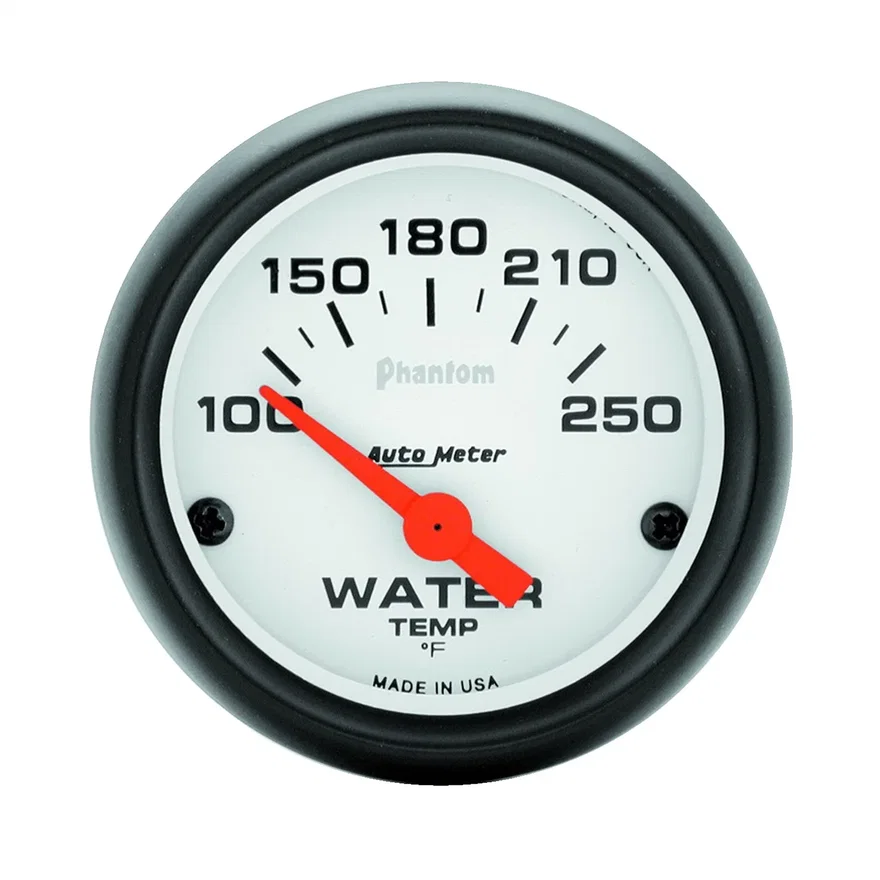 GAUGE; WATER TEMP; 2 1/16in.; 100-250deg.F; ELECTRIC; PHANTOM