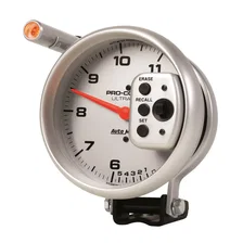 GAUGE; TACH; 5in.; 11K RPM; PEDESTAL W/QUICK LITE; DUAL RANGE W/PEAK MEMORY; UL image 2