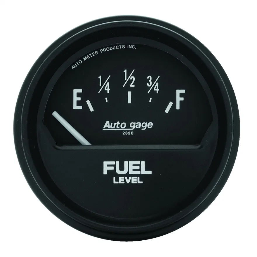 GAUGE; FUEL LEVEL; 2 5/8in.; 73OE TO 10OF; ELEC; BLACK; AUTOGAGE