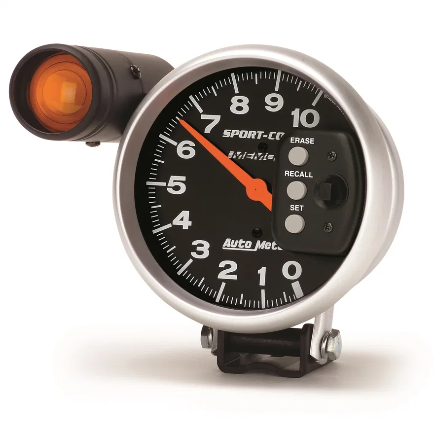 GAUGE; TACH; 5in.; 10K RPM; PEDESTAL W/EXT. SHIFT-LITE/MEMORY; SPORT-COMP