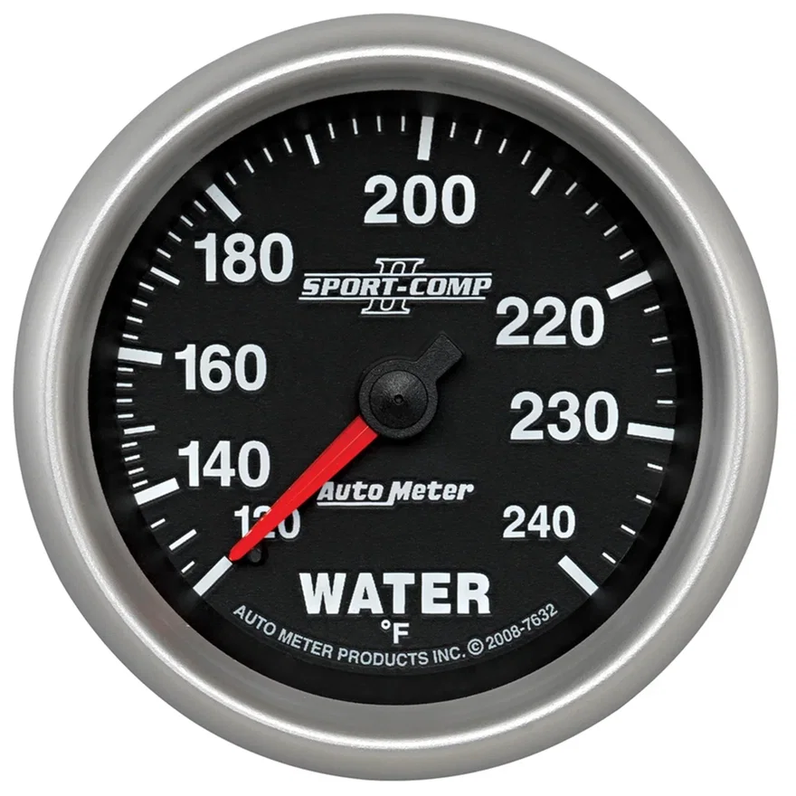 GAUGE; WATER TEMP; 2 5/8in.; 120-240deg.F; MECHANICAL; SPORT-COMP II