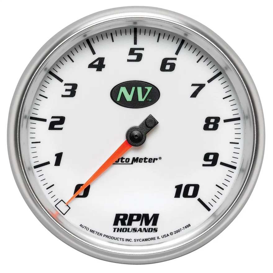 GAUGE; TACHOMETER; 5in.; 10K RPM; IN-DASH; NV