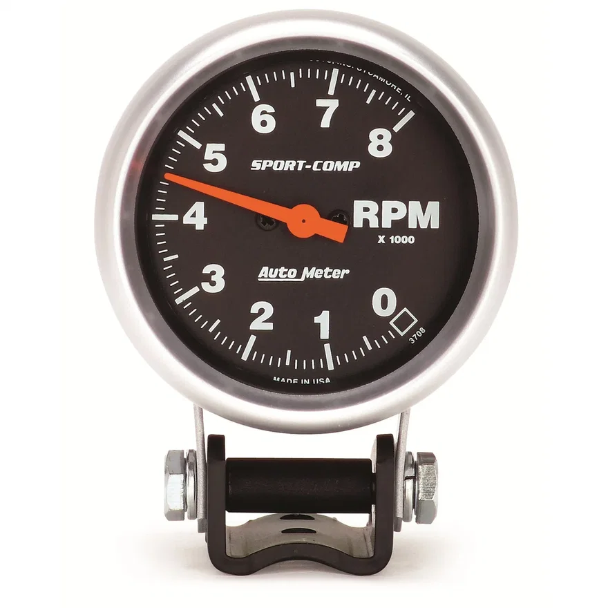 GAUGE; TACHOMETER; 2 5/8in.; 8K RPM; PEDESTAL; SPORT-COMP