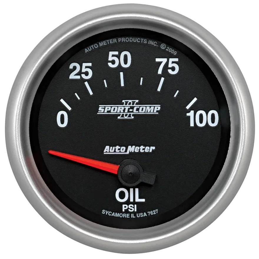 GAUGE; OIL PRESSURE; 2 5/8in.; 100PSI; ELECTRIC; SPORT-COMP II