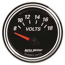 GAUGE; VOLTMETER; 2 1/16in.; 18V; ELEC; DESIGNER BLACK II image 1