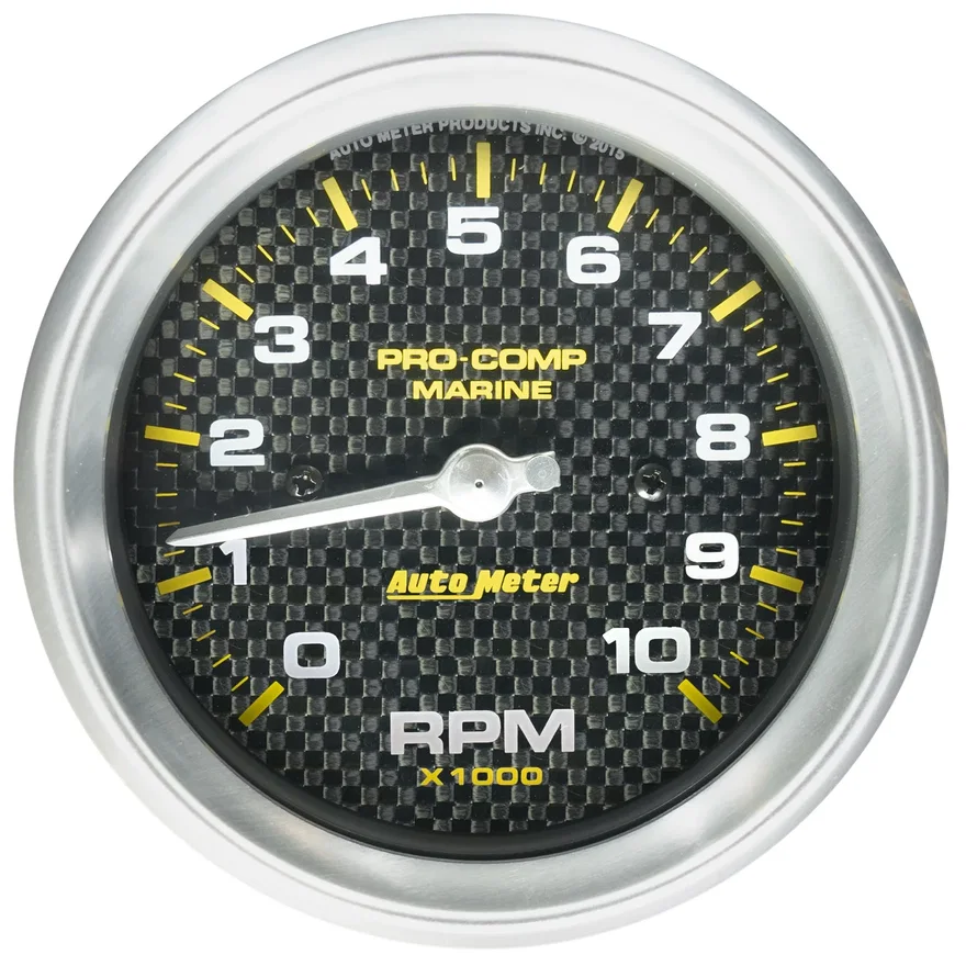 GAUGE; TACHOMETER; 3 3/8in.; 10K RPM; MARINE CARBON FIBER