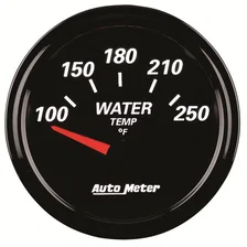 GAUGE; WATER TEMP; 2 1/16in.; 250deg.F; ELEC; DESIGNER BLACK II image 3