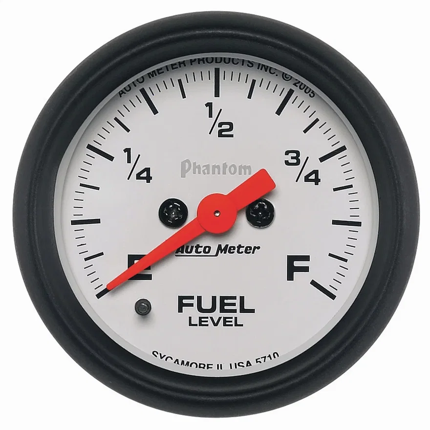 GAUGE; FUEL LEVEL; 2 1/16in.; 0-280O PROGRAMMABLE; PHANTOM