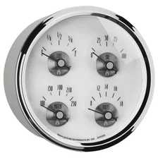 GAUGE; QUAD; 5in.; 240OE-33OF; ELEC; PRESTIGE PEARL image 5