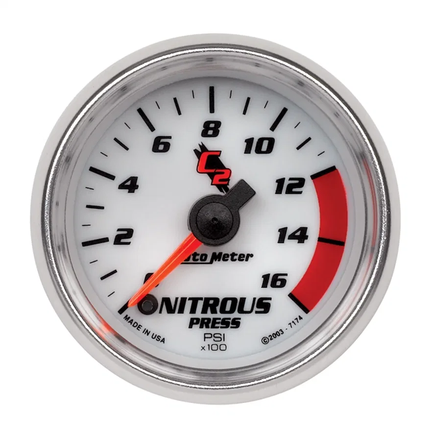 GAUGE; NITROUS PRESSURE; 2 1/16in.; 1600PSI; DIGITAL STEPPER MOTOR; C2