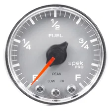 GAUGE; FUEL LEVEL; 2 1/16in.; 0-270O PROGRAMMABLE; SLVR/CHRM; SPEK-PRO image 2