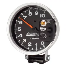 GAUGE; TACHOMETER; 5in.; 10K RPM; PEDESTAL W/INT. SHIFT LIGHT; BLACK; AUTO GAGE image 2