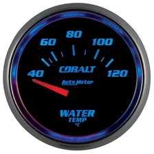 GAUGE; WATER TEMP; 2 1/16in.; 40-120deg.C; ELECTRIC; COBALT image 2