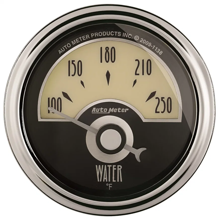 GAUGE; WATER TEMP; 2 1/16in.; 250deg.F; ELEC; CRUISER AD