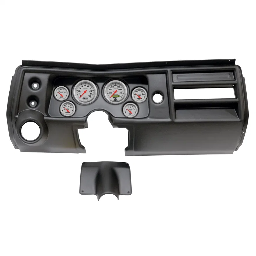DIRECT FIT DASH KIT; (3 3/8in. X2; 2 1/16in. X4); CHEVY CHEVELLE VENT 68; ULTRA-