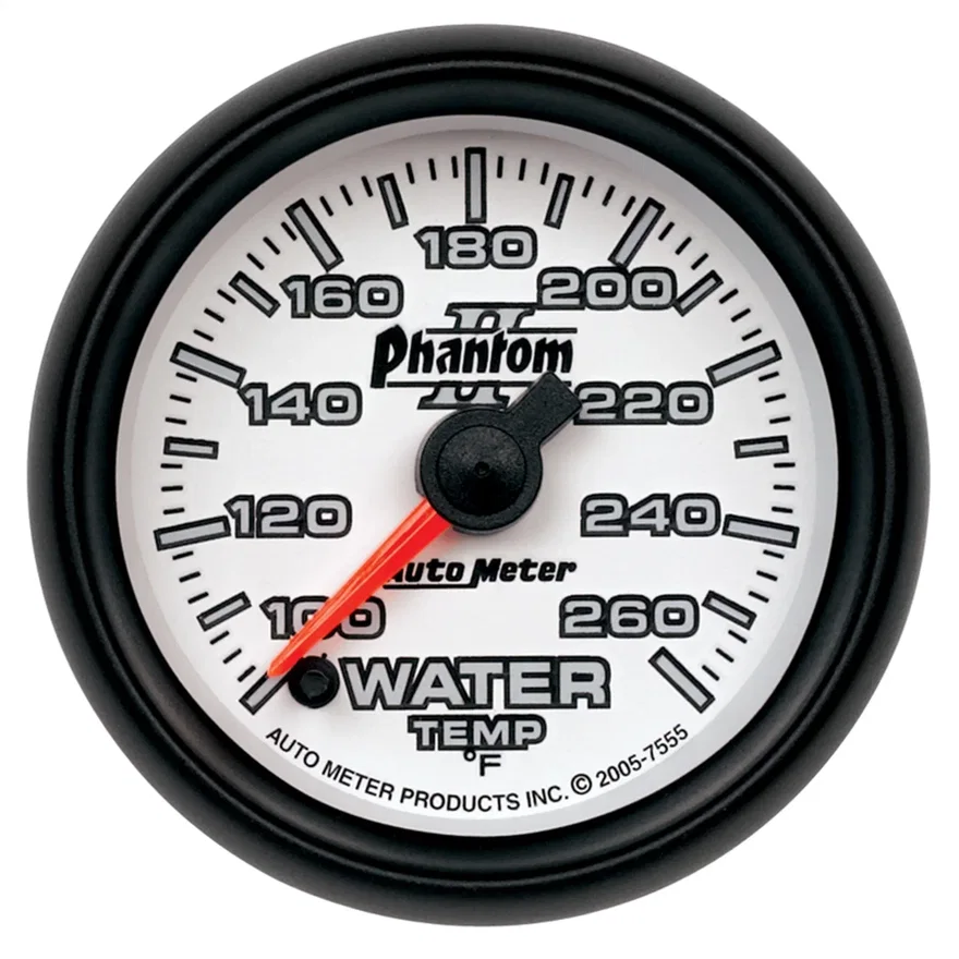 GAUGE; WATER TEMP; 2 1/16in.; 100-260deg.F; DIGITAL STEPPER MOTOR; PHANTOM II