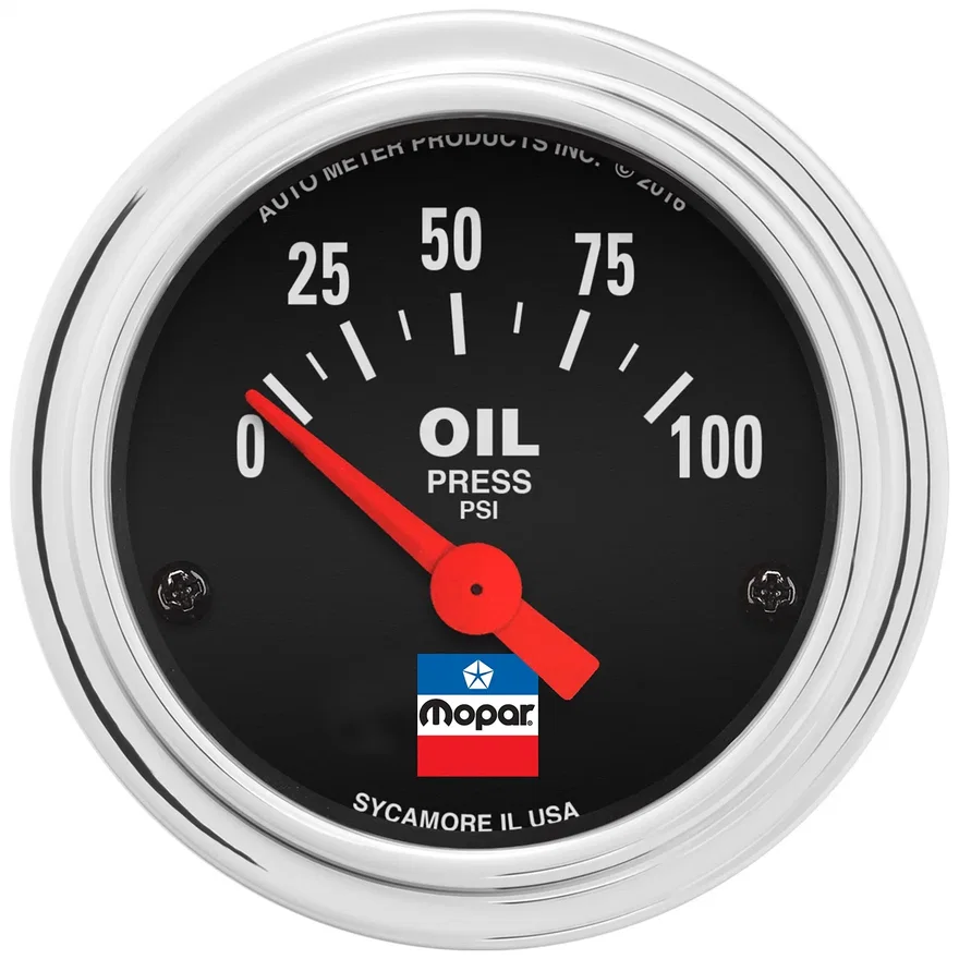 GAUGE; OIL PRESS; 2-1/16in.; 0-100 PSI; ELEC; MOPAR CLASSIC