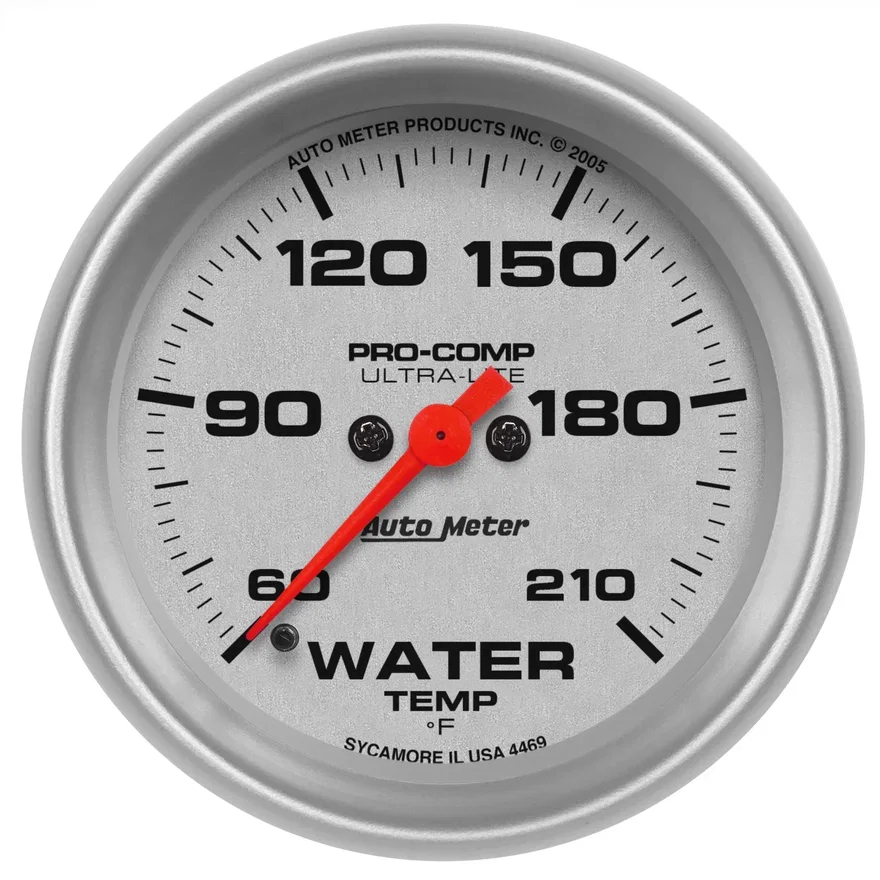 GAUGE; LOW WATER TEMP; 2 5/8in.; 60-210deg.F; DIGITAL STEPPER MOTOR; ULTRA-LITE
