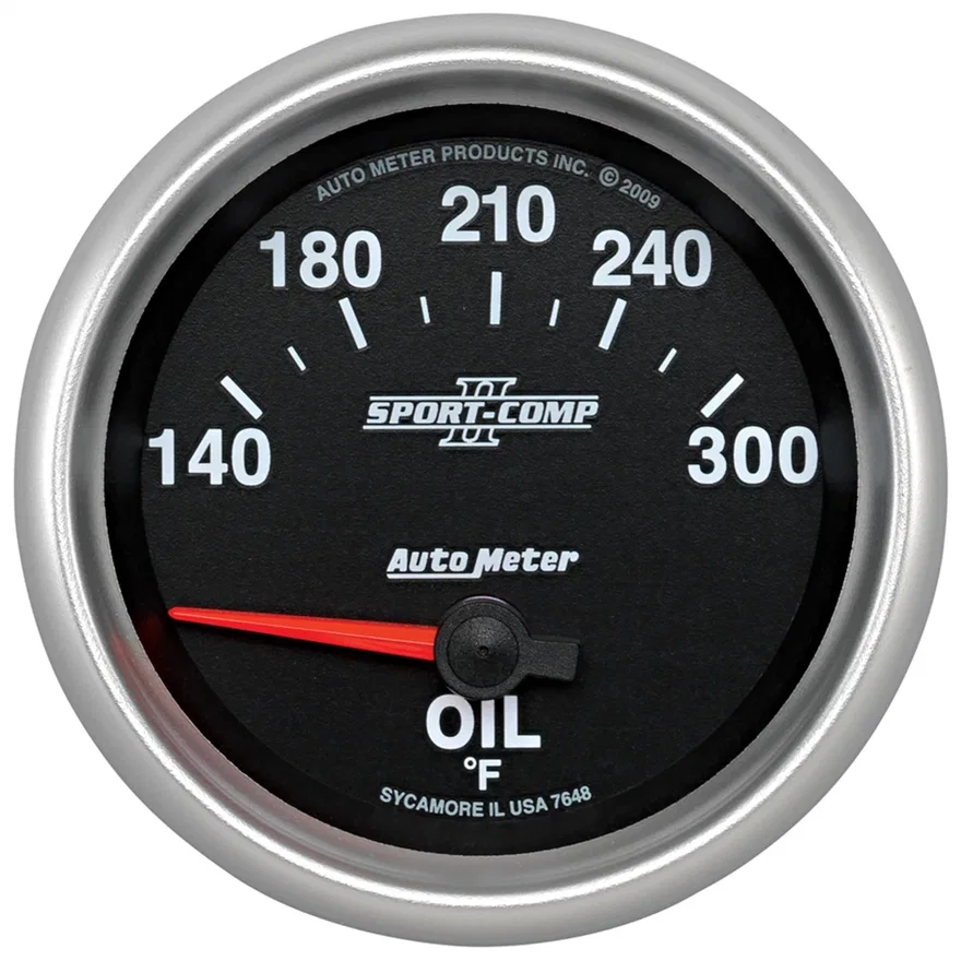 GAUGE; OIL TEMP; 2 5/8in.; 140-300deg.F; ELECTRIC; SPORT-COMP II