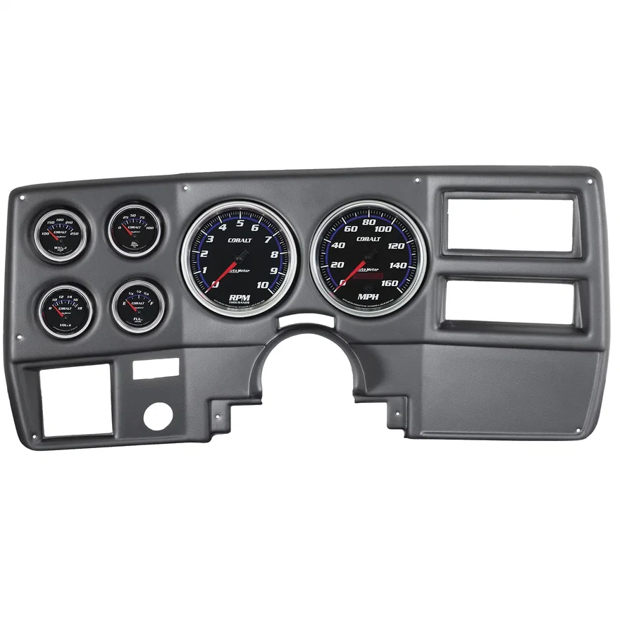 DIRECT FIT DASH KIT; CHEVY TRUCK/SUBURBAN 73-83; RPM/MPH/FUEL/OILP/WTMP/VOLT; CO