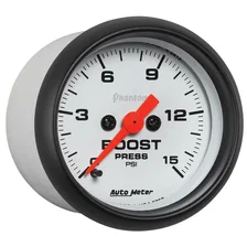 GAUGE; BOOST; 2 1/16in.; 15PSI; DIGITAL STEPPER MOTOR; PHANTOM image 3
