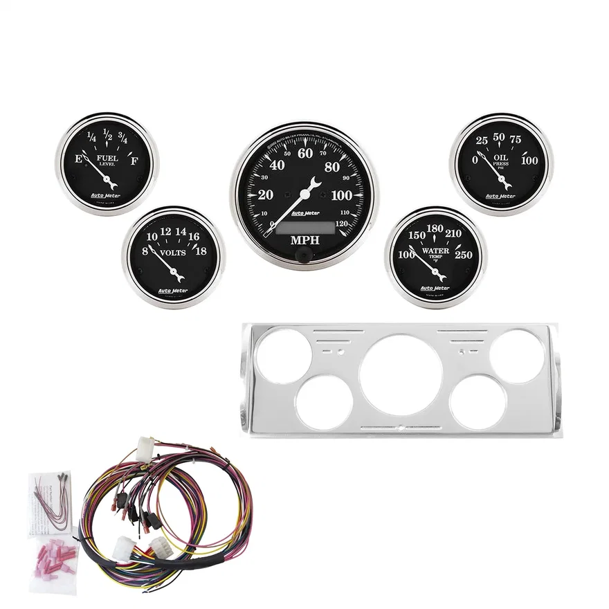 DIRECT FIT DASH KIT; CHEVY TRUCK 40-46; MPH/FUEL/OILP/WTMP/BAT; OTB