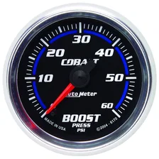 GAUGE; BOOST; 2 1/16in.; 60PSI; DIGITAL STEPPER MOTOR; COBALT image 2