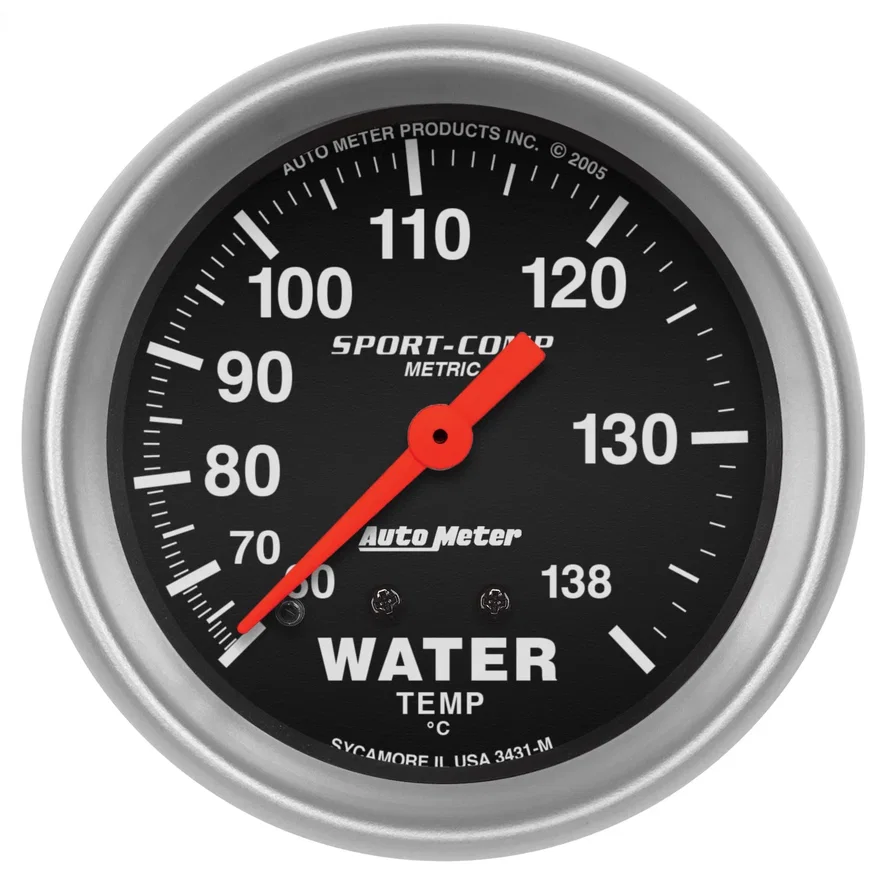 GAUGE; WATER TEMP; 2 5/8in.; 60-140deg.C; MECHANICAL; SPORT-COMP