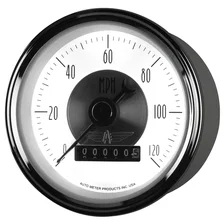GAUGE; SPEEDO; 3 3/8in.; 120MPH; ELEC. PROGRAM W/WHEEL ODO; PRESTIGE PEARL image 3