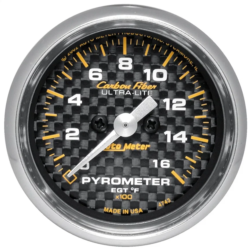 GAUGE; PYROMETER (EGT); 2 1/16in.; 1600deg.F; STEPPER MOTOR; CARBON FIBER
