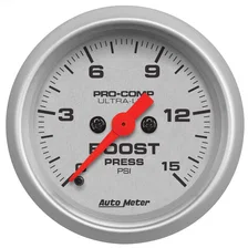 GAUGE; BOOST; 2 1/16in.; 15PSI; DIGITAL STEPPER MOTOR; ULTRA-LITE image 1