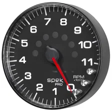 GAUGE; TACHOMETER; 5in.; 11K RPM; W/SHIFT LIGHT/PEAK MEM; BLACK/BLACK; SPEK-PRO image 4