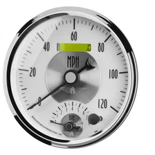 GAUGE; TACH/SPEEDO; 5in.; 120MPH/8K RPM; ELEC. PROGRAM.; PRESTIGE PEARL image 2
