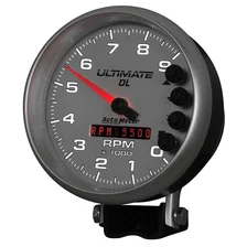 GAUGE; TACH; 5in.; 9K RPM; PEDESTAL; DATALOGGING; ULTIMATE DL PLAYBACK; SILVER image 3