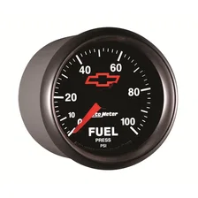GAUGE; FUEL PRESSURE; 2 1/16in.; 100PSI; DIGITAL STEPPER MOTOR; CHEVY RED BOWTIE image 3