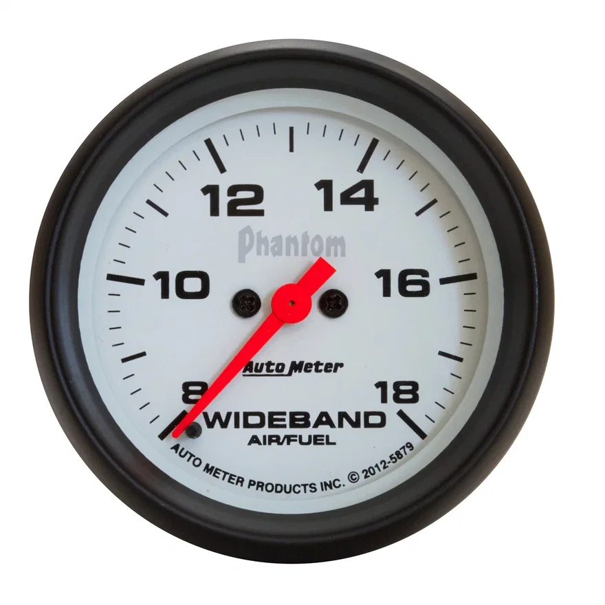GAUGE; AIR/FUEL RATIO-WIDEBAND; ANALOG; 2 5/8in.; 8:1-18:1; STEPPER MTR; PHANTOM