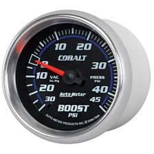 GAUGE; VAC/BOOST; 2 5/8in.; 30INHG-45PSI; MECHANICAL; COBALT image 2