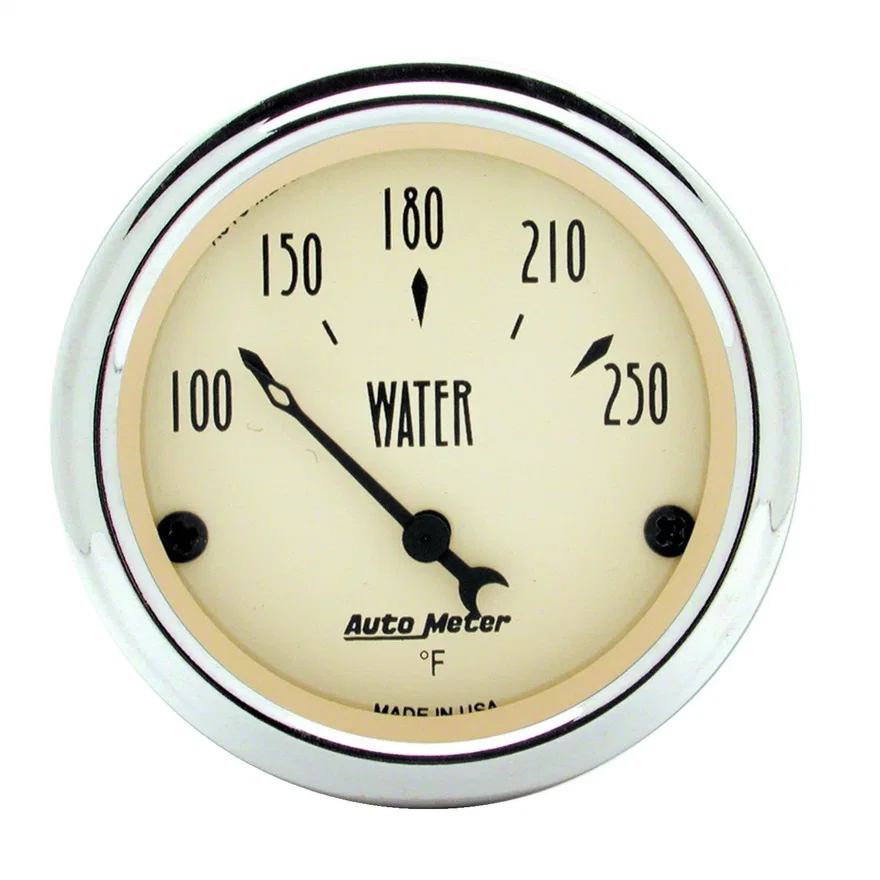 GAUGE; WATER TEMP; 2 1/16in.; 250deg.F; ELEC; ANTIQUE BEIGE