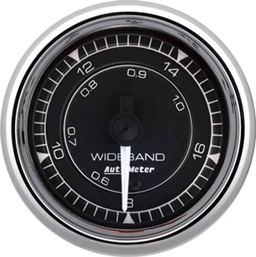 GAUGE; AIR/FUEL RATIO-WIDEBAND; ANALOG; 2 1/16in.; 8:1-18:1; STEPPER MOTOR; CHRO