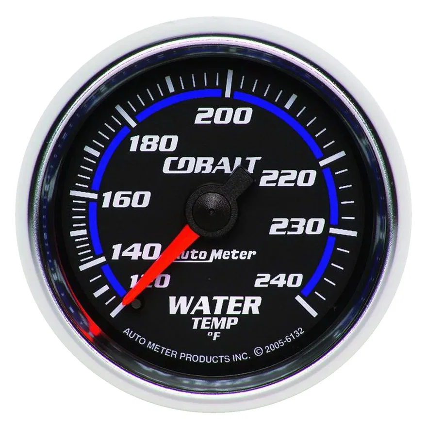 GAUGE; WATER TEMP; 2 1/16in.; 120-240deg.F; MECHANICAL; COBALT