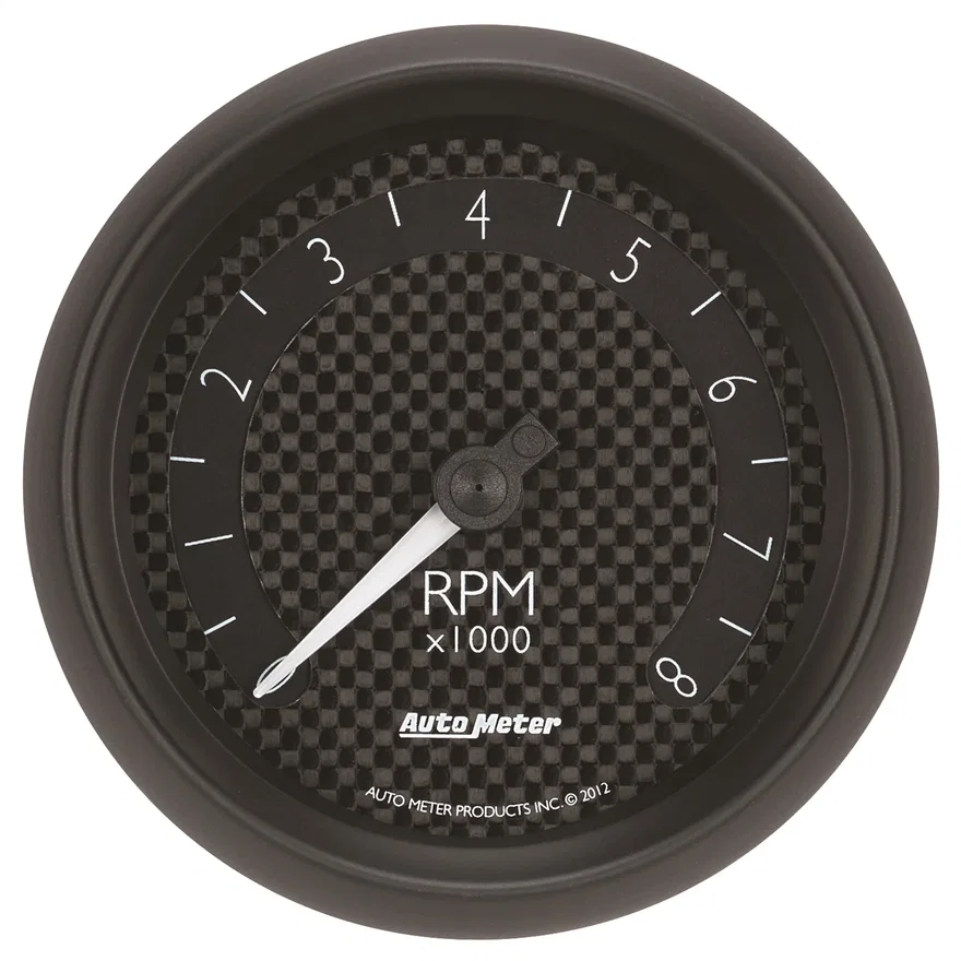 GAUGE; TACHOMETER; 3 3/8in.; 8K RPM; IN-DASH; GT
