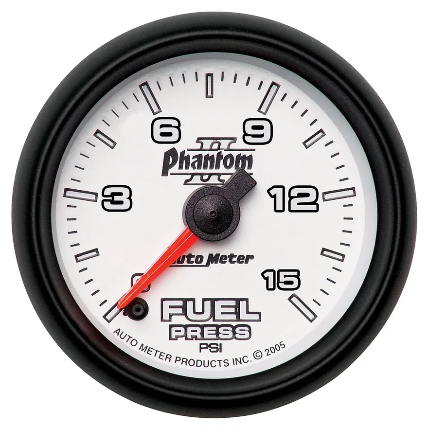 GAUGE; FUEL PRESSURE; 2 1/16in.; 15PSI; DIGITAL STEPPER MOTOR; PHANTOM II