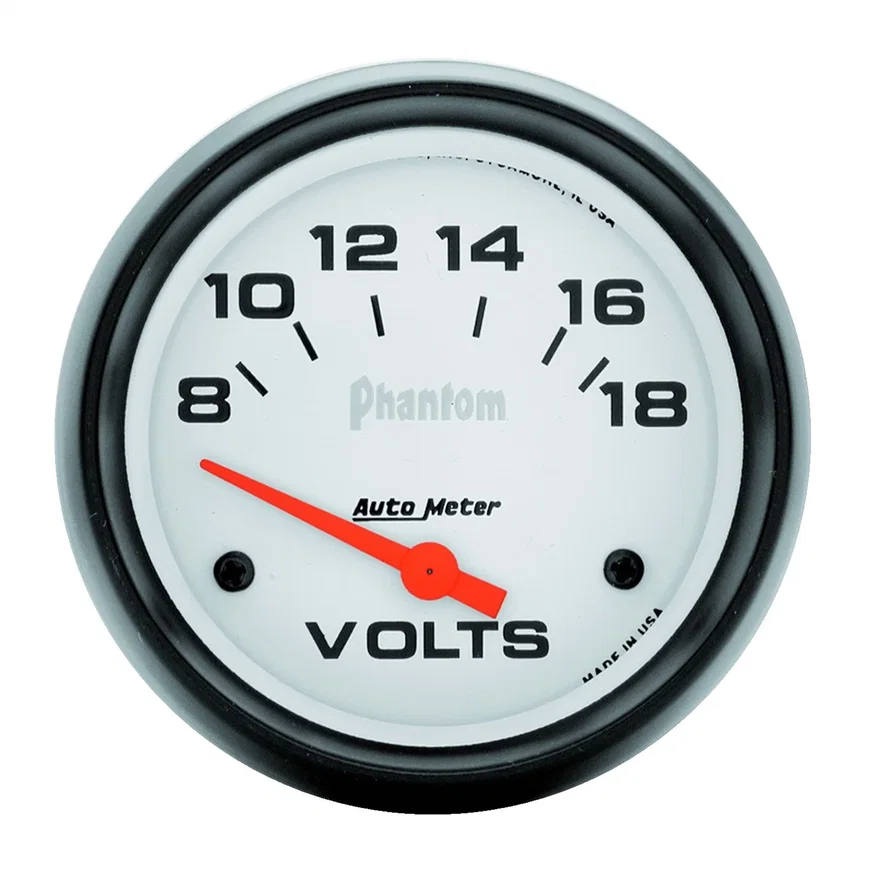 GAUGE; VOLTMETER; 2 5/8in.; 18V; ELECTRIC; PHANTOM